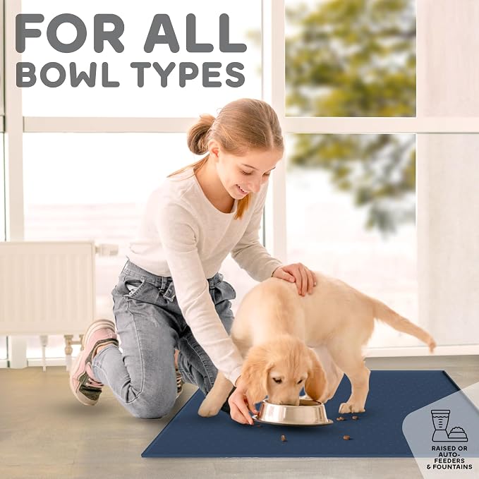 Dog Food Mat - 24x15 Raised Edges Dogs Mat - Image 6