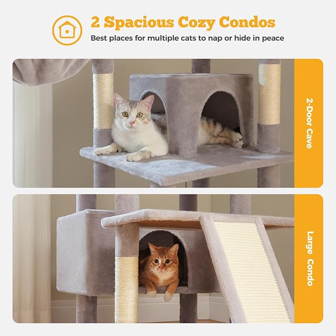 81" Heavy Duty Cat Tree for Large Cats up to 20lbs - Image 5