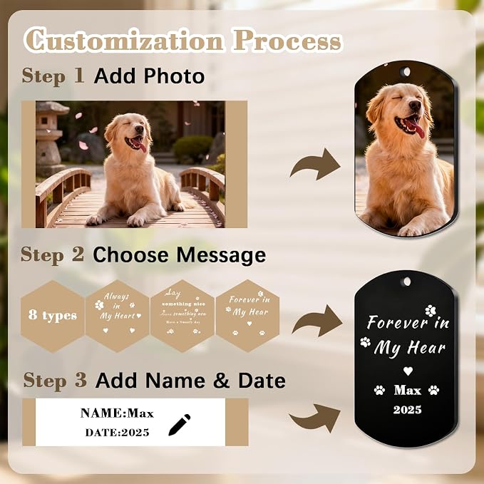 QYH Custom Memorial Dog Keychain - Image 3