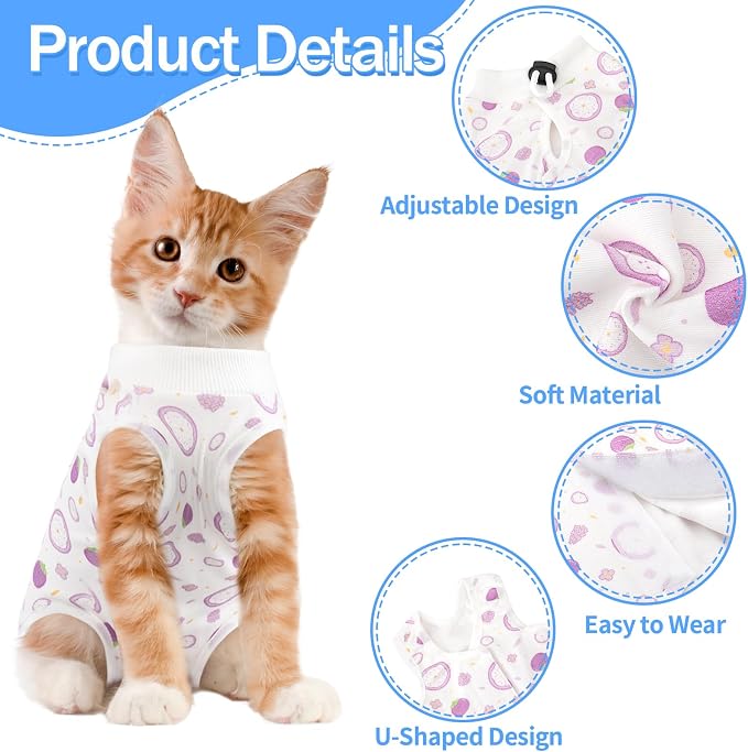 Cat Recovery Suit Female, Breathable Cat Onesie After Surgery Female - Image 2
