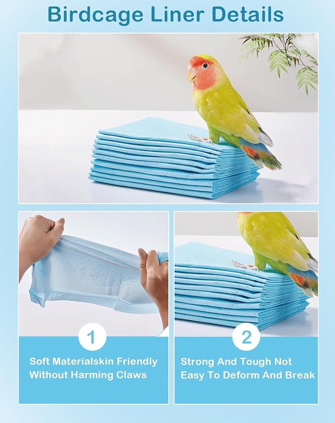 Disposable Bird Cage Liner Birds Cage Liners Super Absorbent Birdcage Liners - Image 3