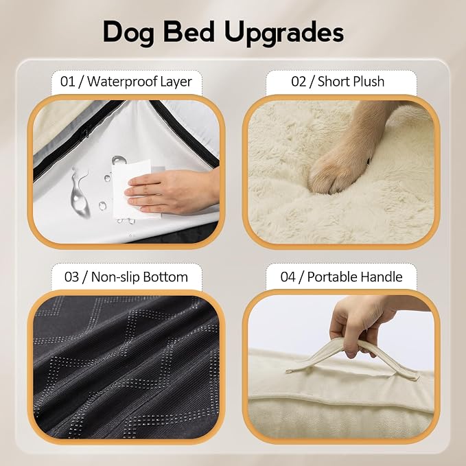Large Orthopedic Dog Bed with Sides XXL Dog Beds with Removable Washable Cover - Image 5