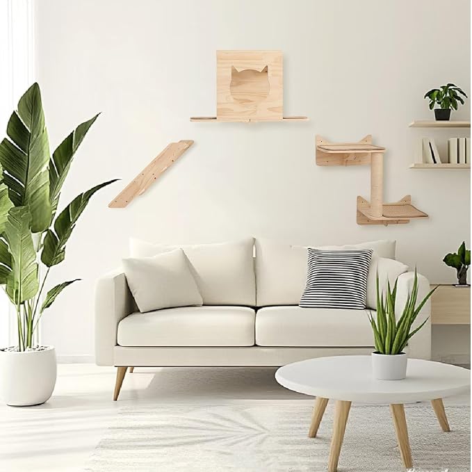 Cat Wall Shelves Set – Wall Mounted Cat Furniture - Image 7
