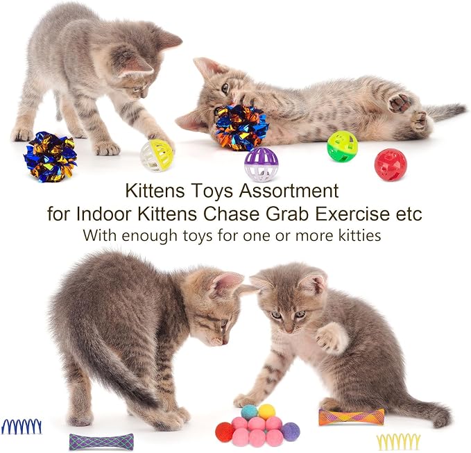 Retro Shaw 33Pcs Cat Toys with Tunnels, Interactive Kitten Toys - Image 8