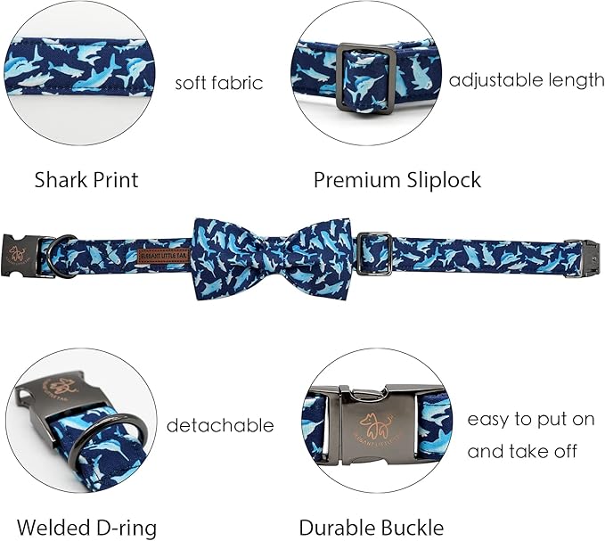 Elegant Little Tail Bowtie Dog Collar - Image 2