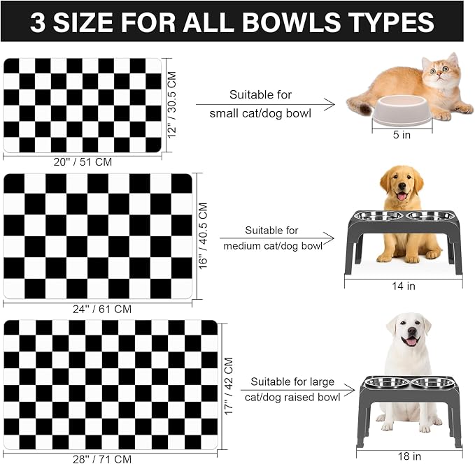 Cat Food Mat - 12"x 20" Cat Dog Mats - Image 4