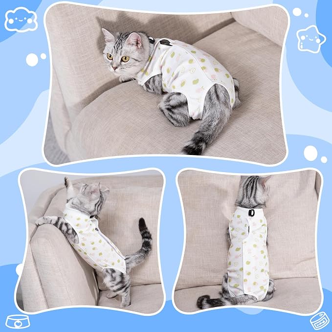 Cat Recovery Suit Female, Breathable Cat Onesie After Surgery Female - Image 4