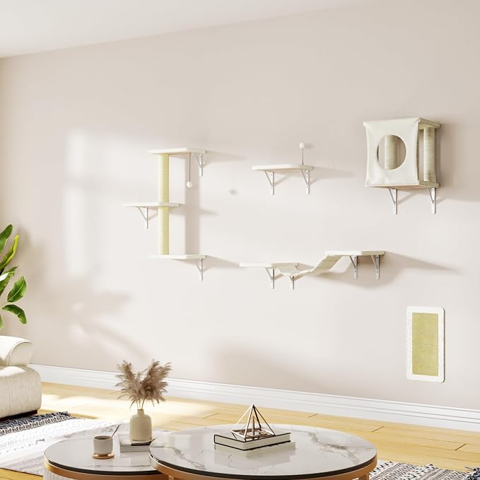 NUNU LAB Cat Wall Shelves, 10-in-1 Wall-Mounted Cat Furniture Set, Large Cat - Image 8