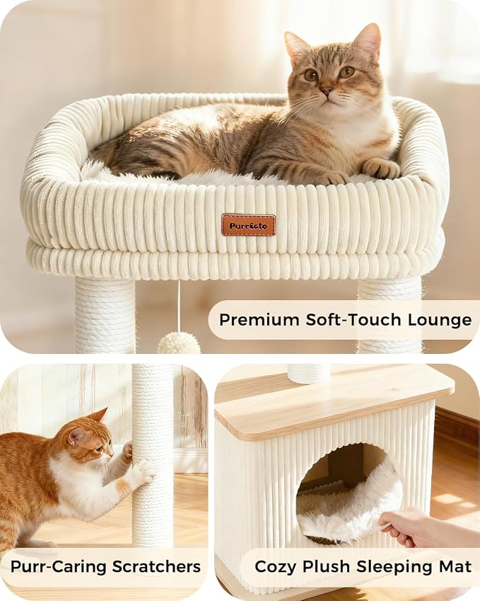Modern Cat Tree for Indoor Cats, Nordic Loft Style, Wooden Cat Tower - Image 6