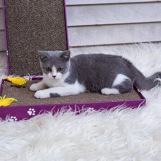 PEEKAB Cat Scratcher Cardboard Wide Scratching Board Reversible Corrugate Cat - Image 7
