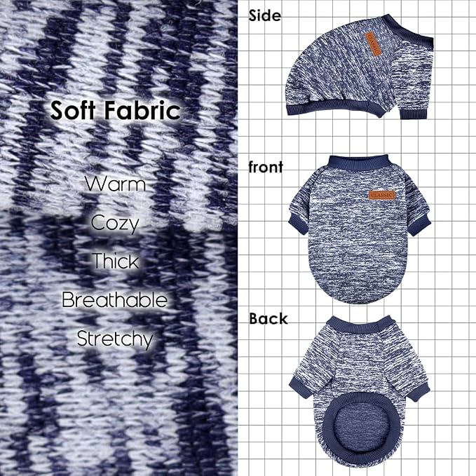 1 Pc Dog Sweaters for Small Dogs Girl Boy Winter Fleece Clothes Warm Soft Dog - Image 4