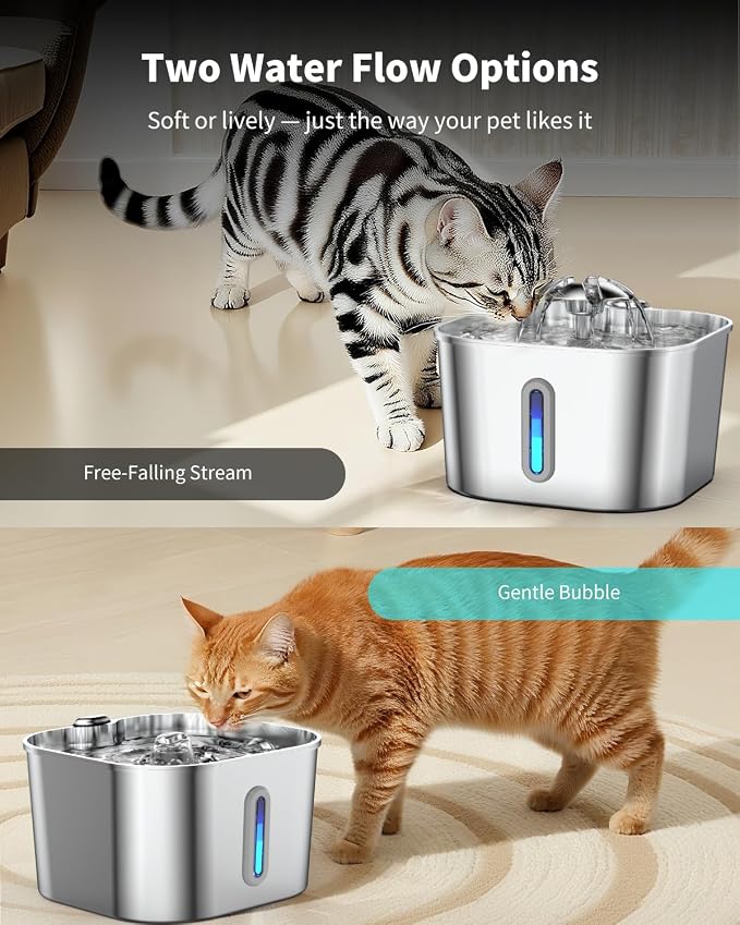 Cat Water Fountain Stainless Steel - Image 7