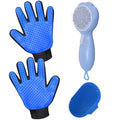 GJEASE Cat Grooming Glove Brush, Self-Cleaning Slicker Pet Brush by GJease