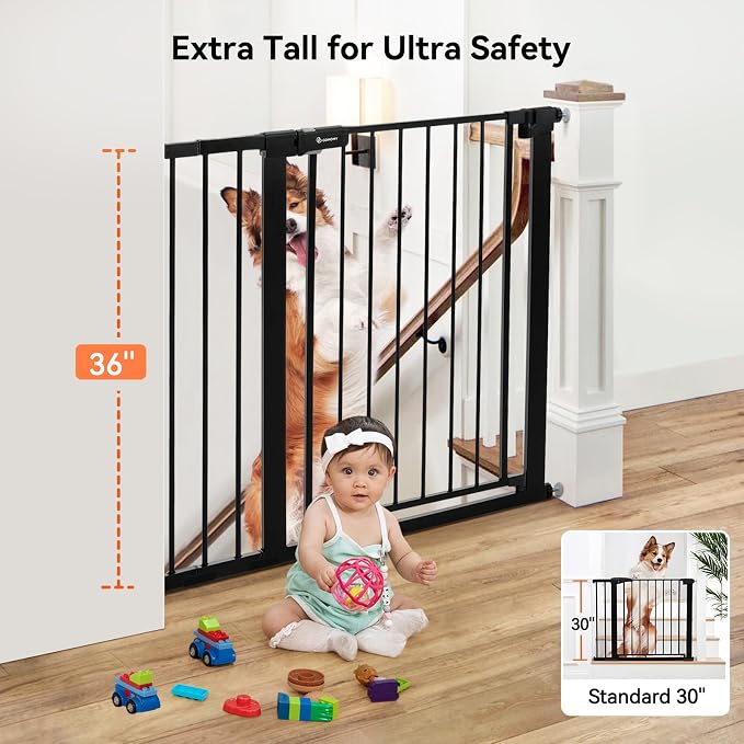 COMOMY 36" Extra Tall Baby Gate - Image 2