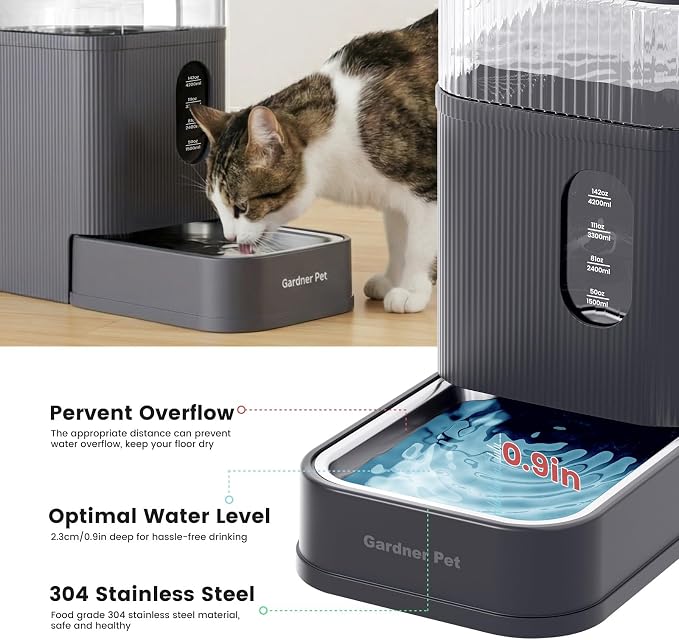 Gardner Pet 2.2 Gallon Automatic Dog Water Bowl Dispenser 8.5L Gravity Water - Image 4