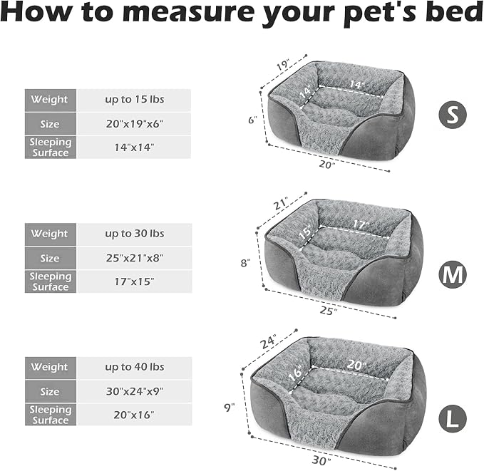 INVENHO Large Dog Bed Rectangle Washable Orthopedic Soft Calming Sleeping - Image 3
