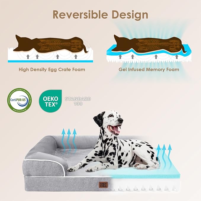EHEYCIGA Orthopedic Dog Bed for Medium Dogs, Waterproof Memory Foam Medium Pet - Image 4