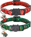 Christmas Cat Collar, Cotton 2 Pack Cat Collar by Giecooh