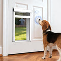 Automatic Dog Door with Doorbell Activation, 2-Flap Electronic Smart Pet Door by Tidytech