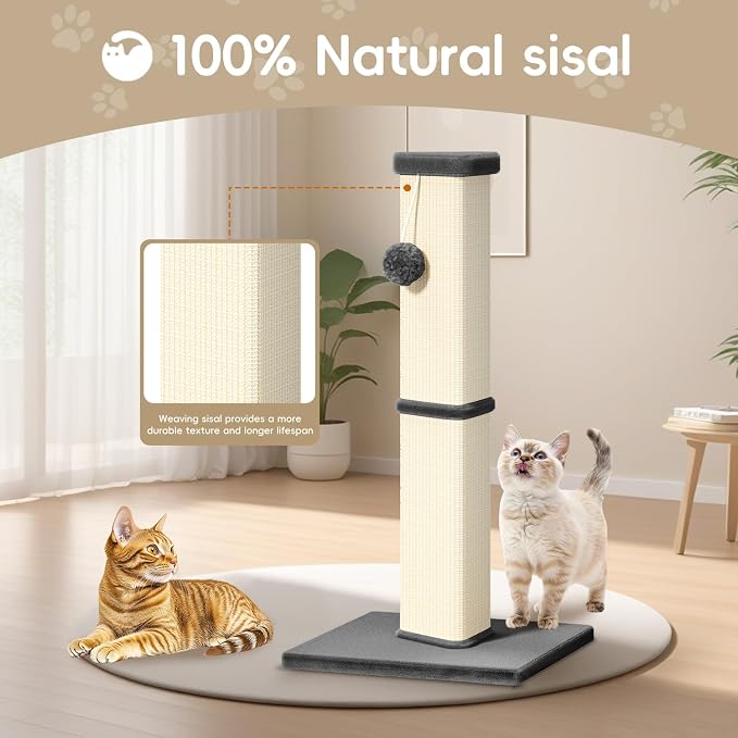 Cat Scratching Post, 32 Inch Tall Scratching Post - Image 3
