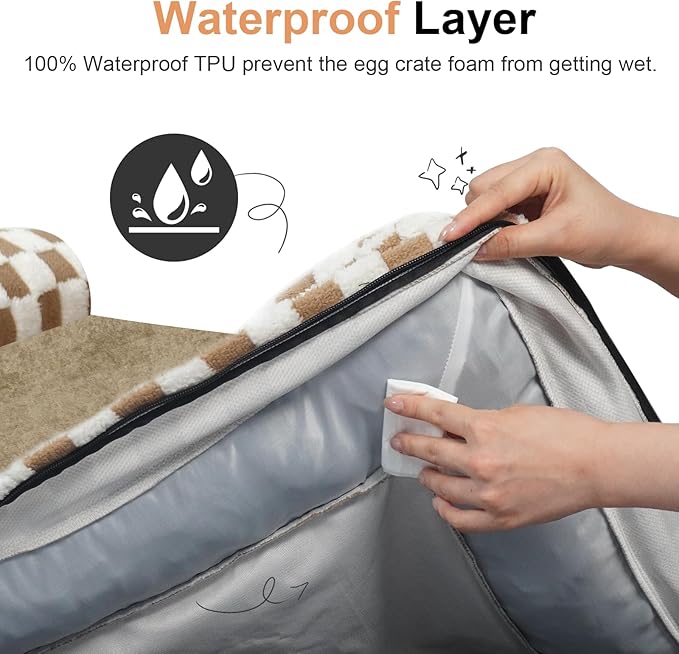 Large Dog Bed Orthopedic Washable: Beds Bolster XL Bed Medium Large Dogs Egg - Image 4