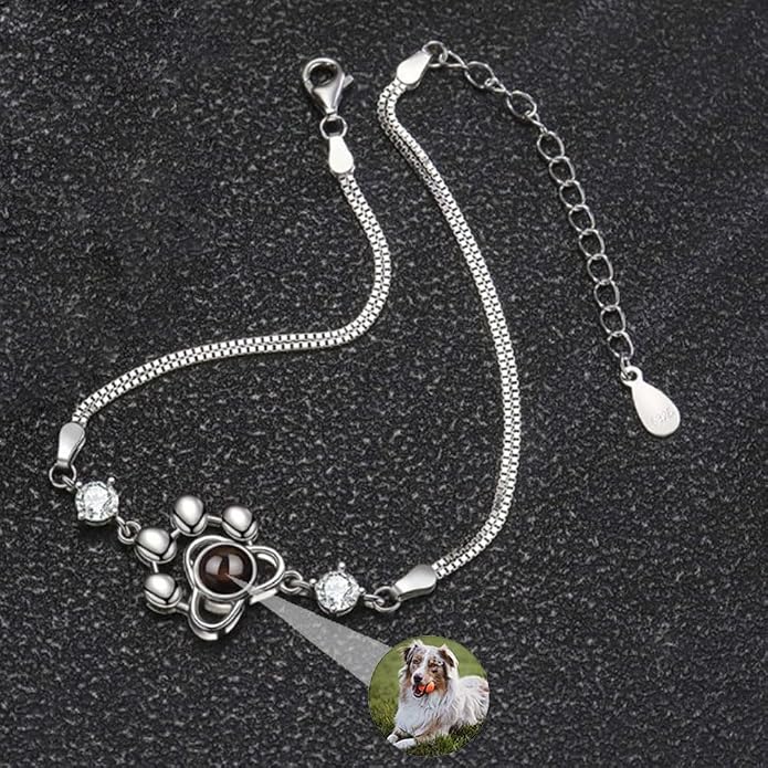 Custom Photo Projection Bracelet Dog Paw Bracelets Personalized Photo Bracelet - Image 3