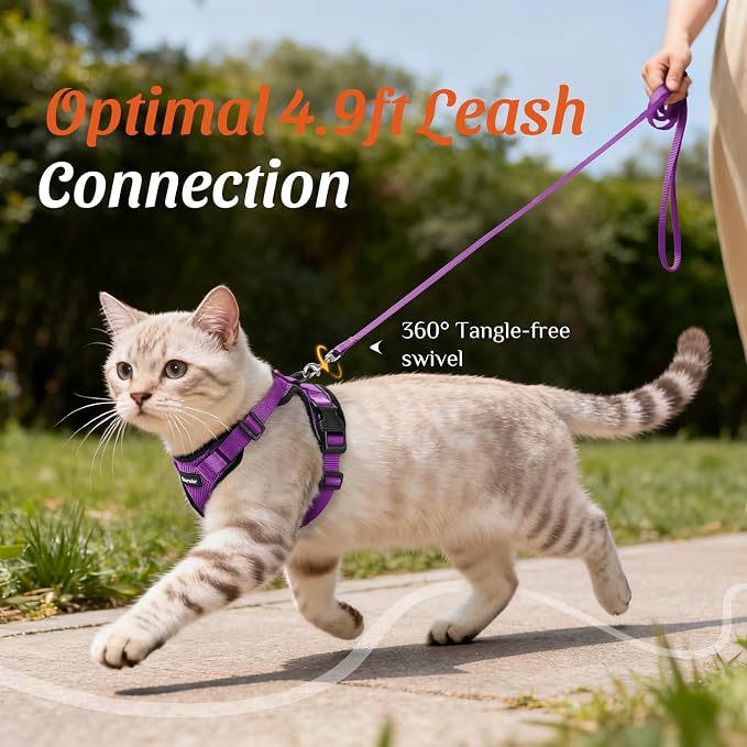 Dooradar Cat Harness and Leash Set, Escape Proof Safe Adjustable Kitten Vest - Image 7
