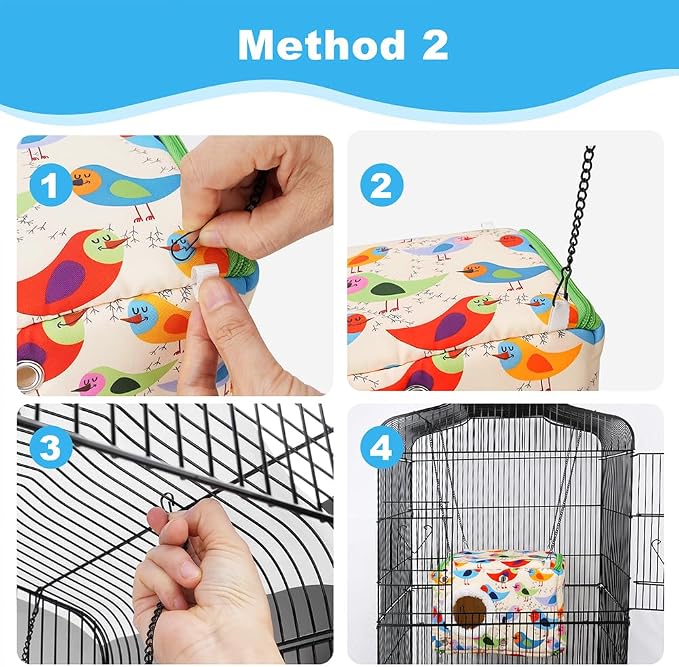 Cotton Bird Bed & Hammock for Cage - Image 4