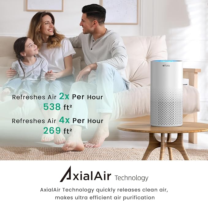 Afloia Air Purifiers for Home Bedroom Large Room Up to 1076 Ft², Smart WiFi - Image 3