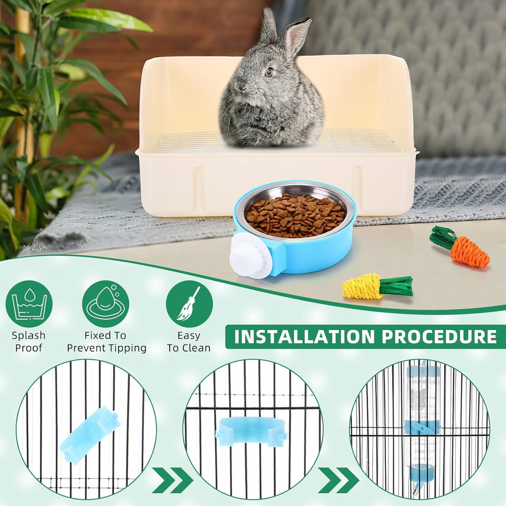 104 Pcs Rabbit Starter Kit with Playpen and Accessories - GlobalHabitat Supply