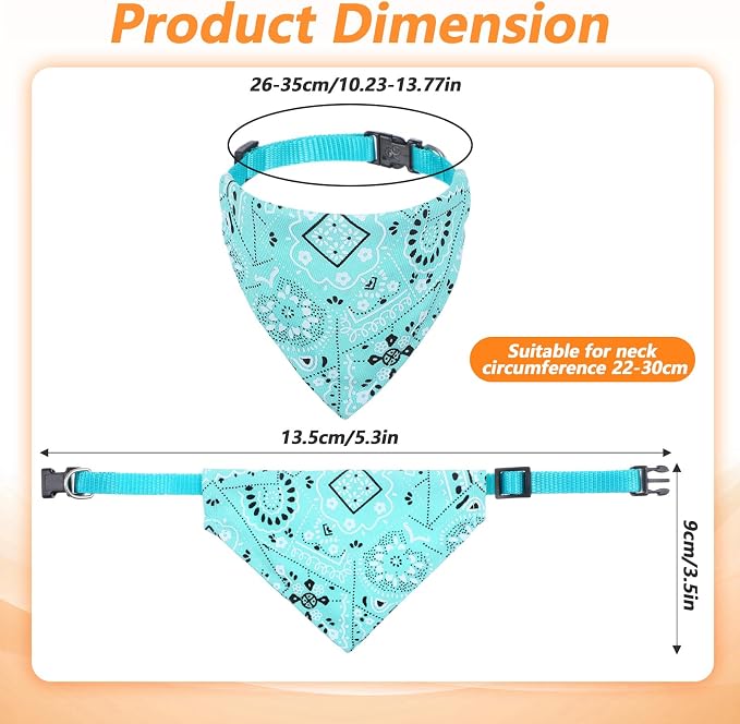 6 Pcs Cat Bandana, Adjustable Pet Bandana Collars - Image 2