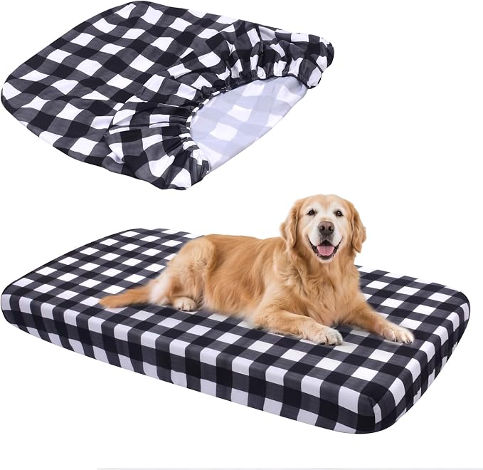 Replacement Dog Bed Covers Elastic Edged Washable Pet Bed Protector by Hoopttay