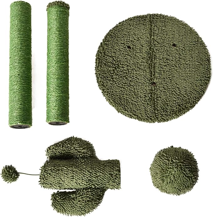 Amazon Basics Sisal Cat Scratching Post, Indoor Cactus Triple Posts - Image 4
