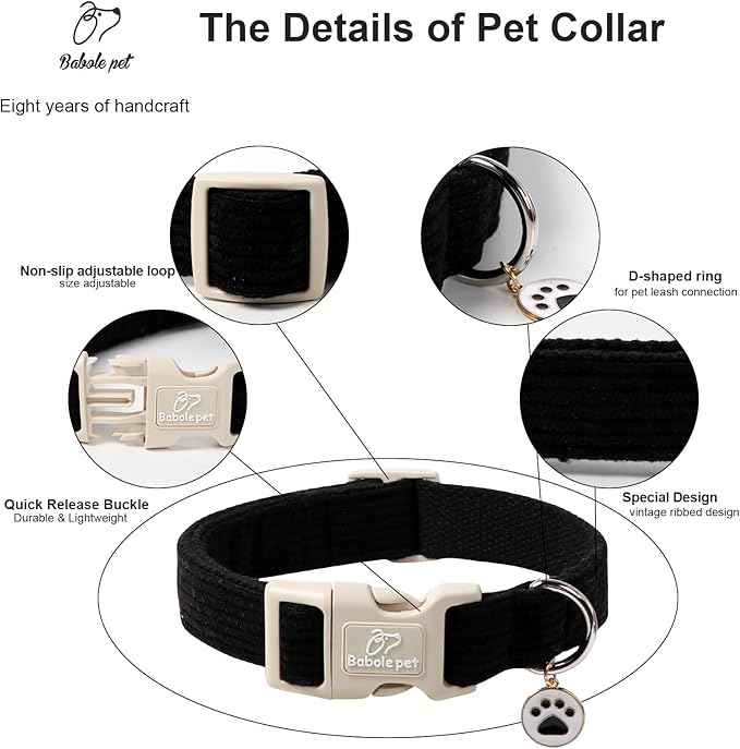Cute Corduroy Dog Collar