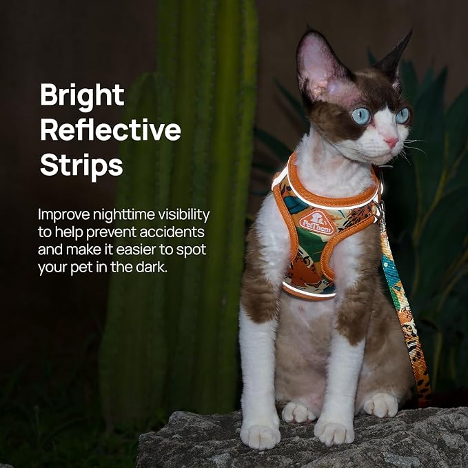 Cat Harness and Leash Set, Step-in Escape Proof Adjustable Vest Harness - Image 6