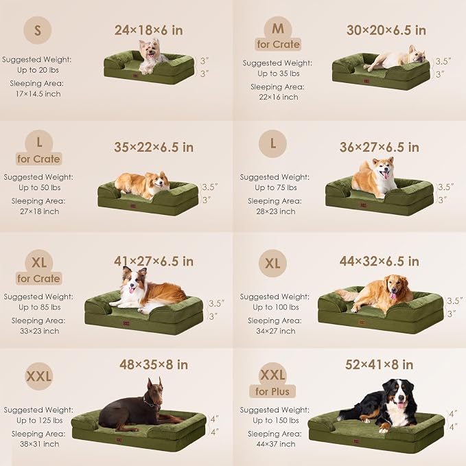 EHEYCIGA Orthopedic XL Dog Beds, Waterproof Memory Foam Dog Bed - Image 2