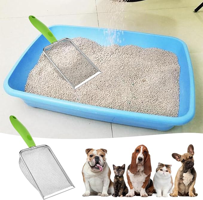 Stainless Steel Mesh Litter Shovel, Fine Mesh Metal Reptile Litter Cleaner - Image 4