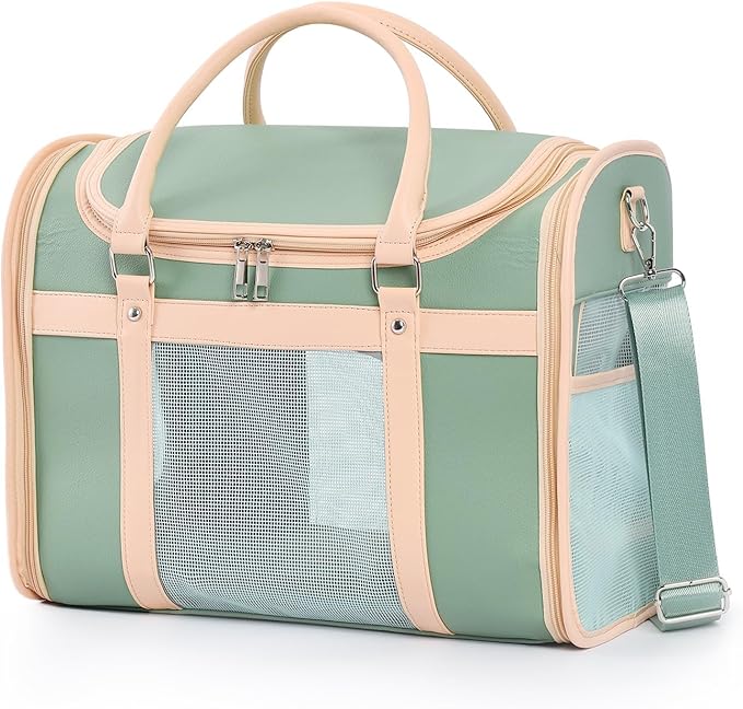 Airline Approved Pet Carrier Backpack, Waterproof PU Foldable Design by Lilliella