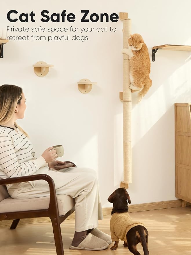 FUKUMARU Cat Wall Scratcher, Sturdy Sisal Climbing Tree - Image 5