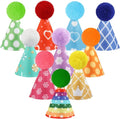 Hxezoc 10 Pcs Mini Birthday Party Hats Colorful Cone Felt Hats by Hxezoc