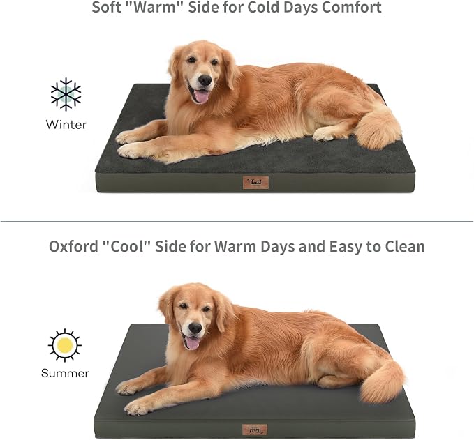 Orthopedic Dog Crate Bed for Extra Large Dogs, XXL Waterproof Comfort Pet Bed - Image 3