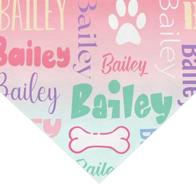 Personalized Dog Bandanas Custom Neckwear Name Button Anti-loosening Dog Scarf - Image 2
