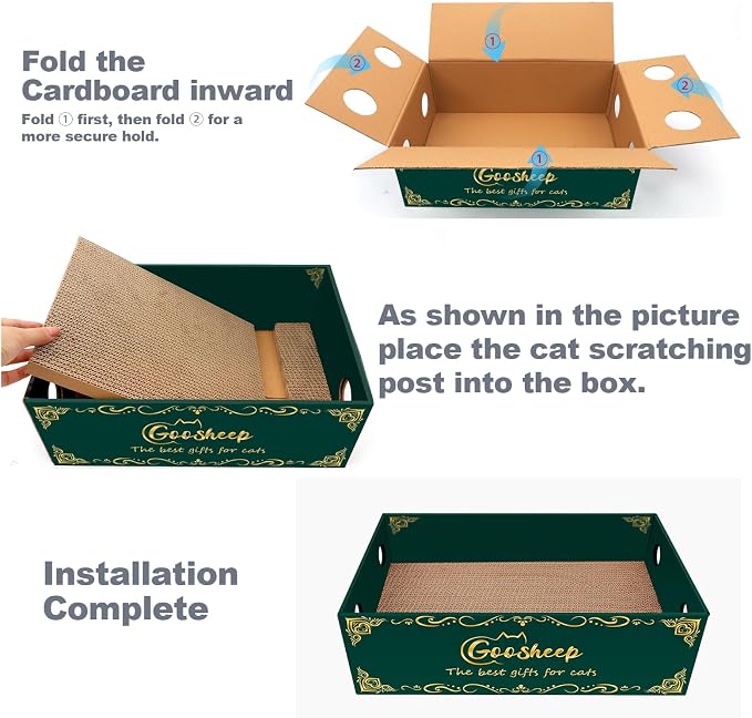 Cat Scratching Post Cat Scratching Board, 2-in1 L Shaped Cats Cardboard - Image 6