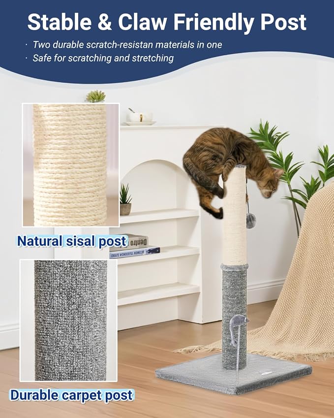 Happi N Pets 29.5" Tall Cat Scratching Post, Cat Scratchers - Image 2
