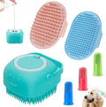 Comotech 3-in-1 Dog Grooming Brush | Adjustable Handle Shampoo Brush & Scrubber by Comotech
