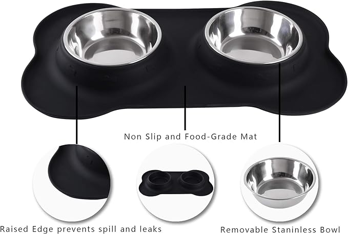 Hubulk Pet Dog Bowls 2 Stainless Steel Dog Bowl - Image 3