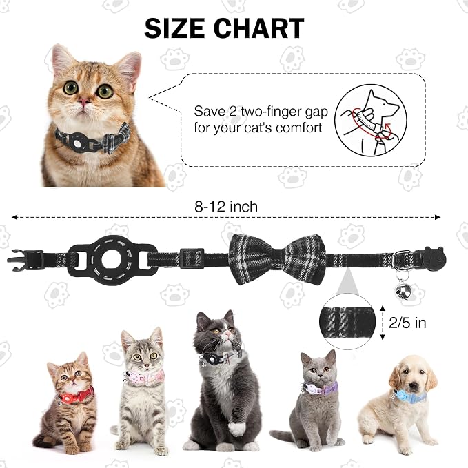Airtag Cat Collar Breakaway, Cat Collar - Image 3