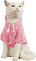 QWINEE Basic Dog Hoodie Sweatshirt Puppy Sweater Warm Cat Costumes Pet Clothes by QWINEE