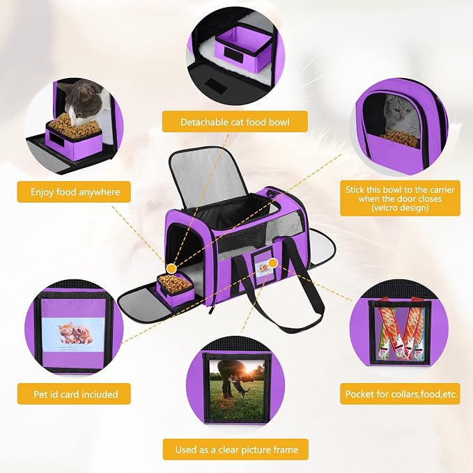 Cat Carrier Pet Carriers Airline Approved - Image 4