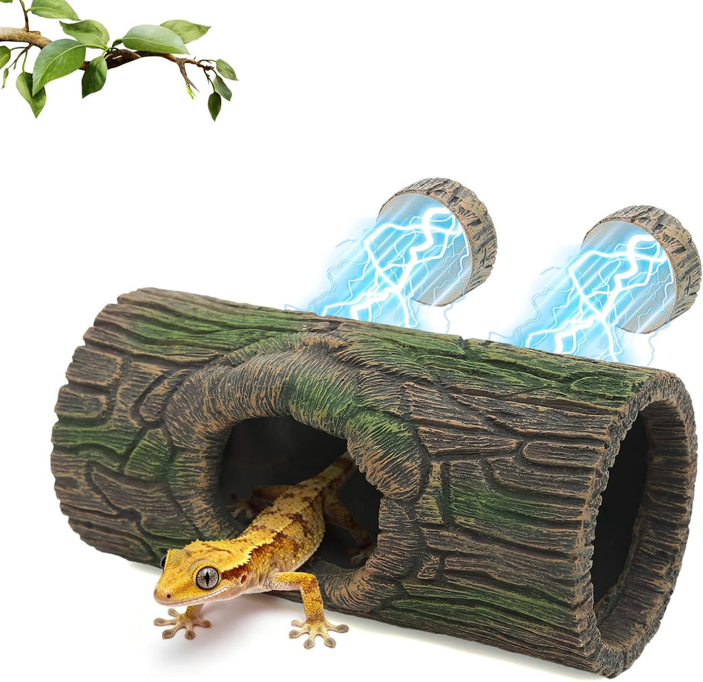 Magnetic Crested Gecko Hideout Resin Hollow Log Cave - GlobalHabitat Supply